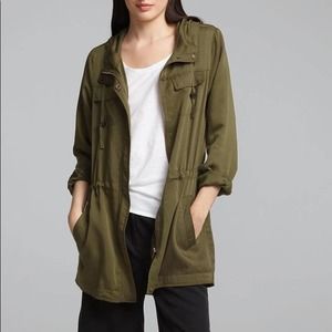 Eileen Fisher Polished Tencel Hooded Anorak Jacket